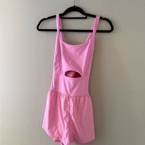 FREE PEOPLE - Women’s Pink One-Piece Romper with Cutout - Size Small